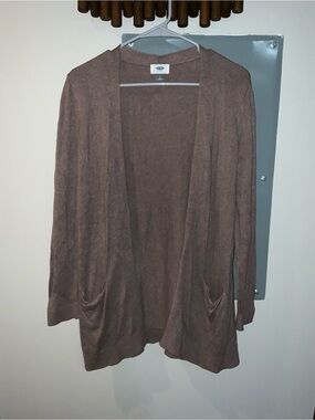 Old Navy Open-Front Brown Cardigan